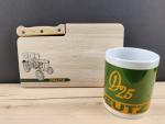 Deutz D25 D 25 Schlepper Frühstücksset Messerbrettchen Keramik Tasse Oldtimer Traktor